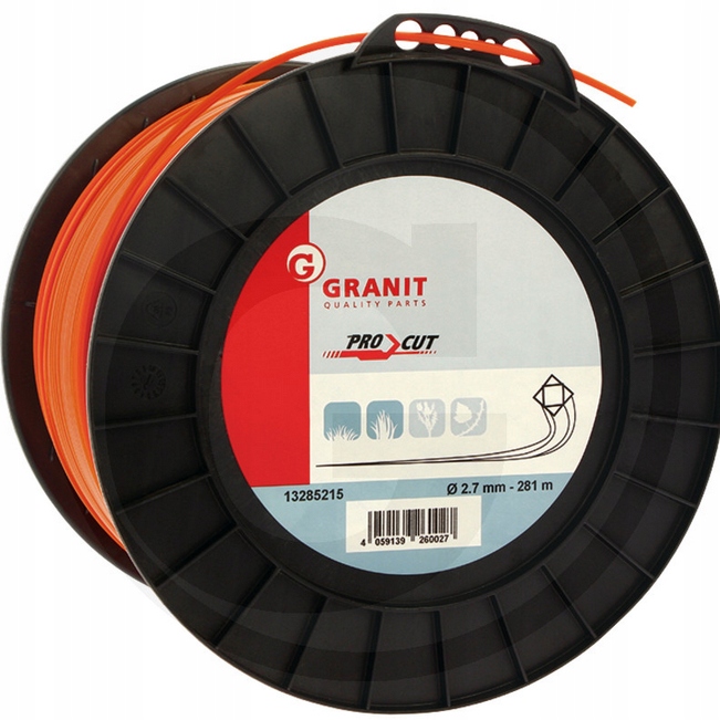Struna Čtvercová 2,7 mm 281 m Granit Pro Cut