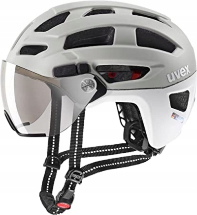 Cyklistická přilba Uvex Finale Visor Sand White Matt L 56-61 cm