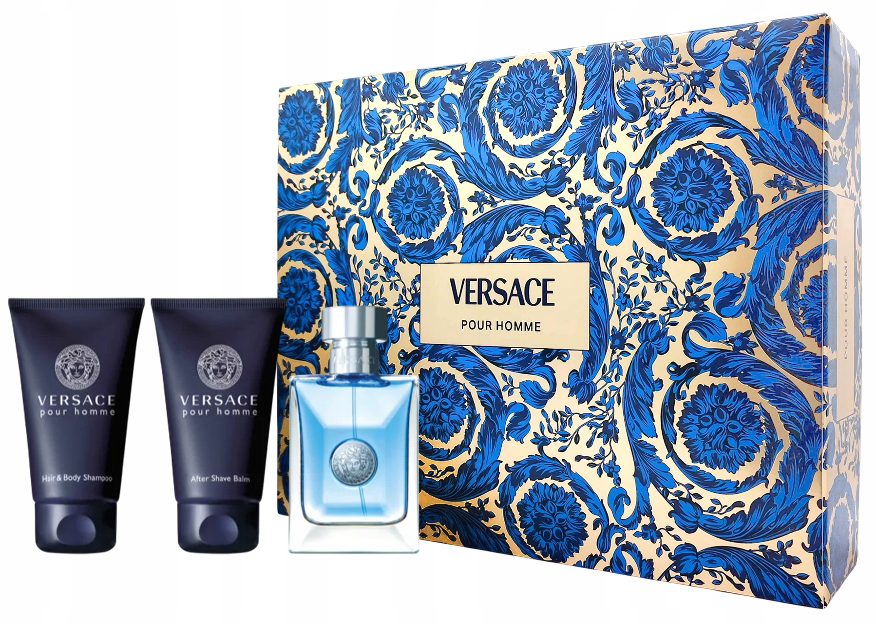 Versace Pour Homme Edt 50ml balsam po goleniu żel pod prysznic Zestaw