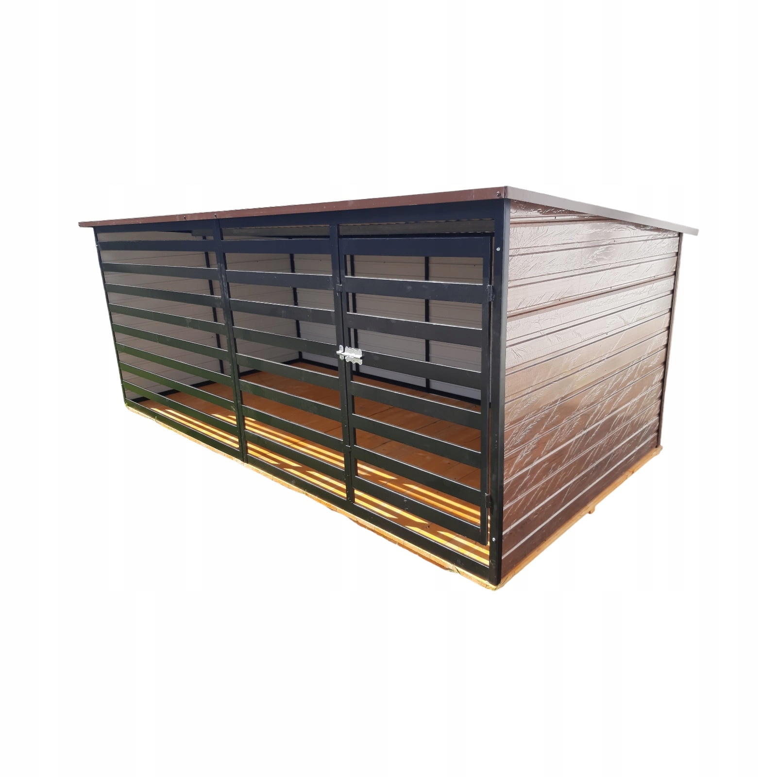 Levně Kotec s boxem pro psa 4×2 m, bezpečná, s dveřmi, prostorná, pevná konstrukce