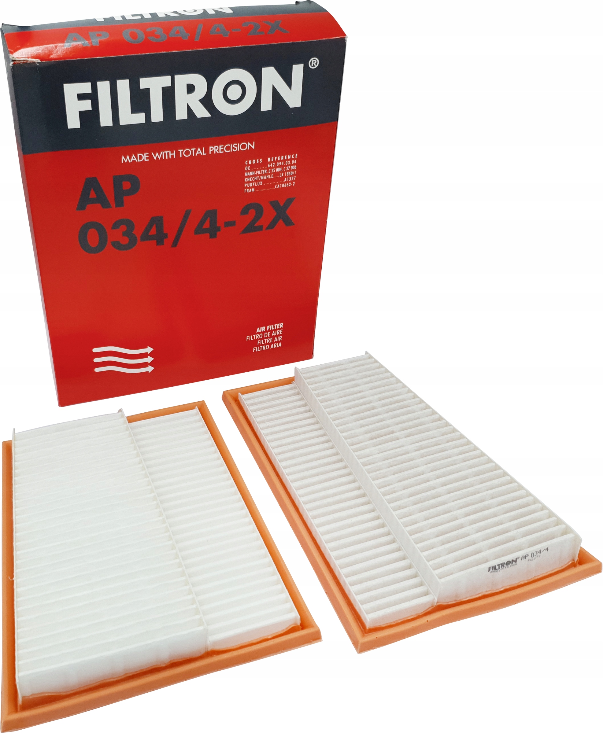 ДВОЙНОЙ ВОЗДУШНЫЙ ФИЛЬТР FILTRON AP 034/4-2X