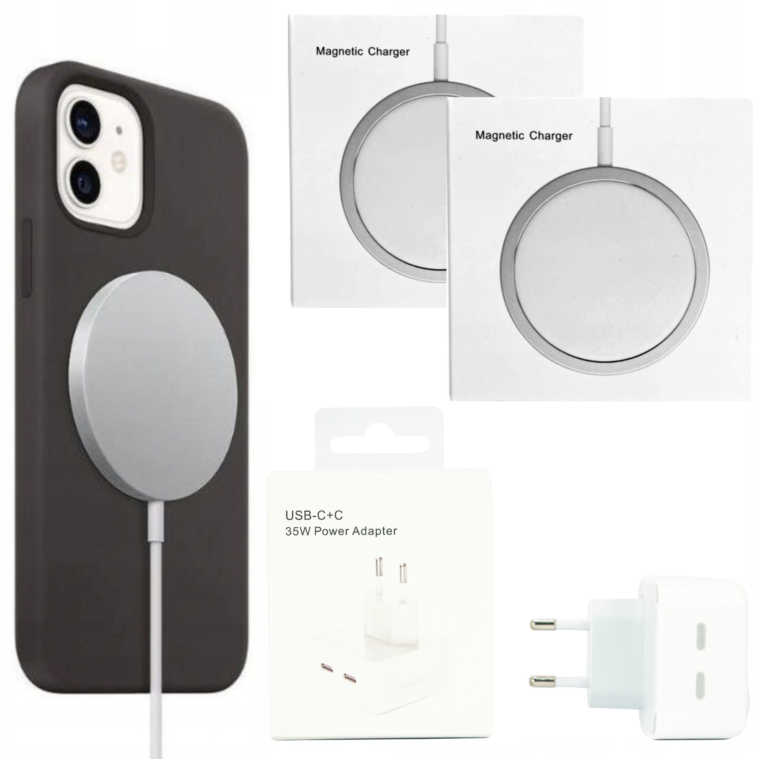 

Adapter 2X Usb-c 2X Ładowarka Magsafe Do Iphone