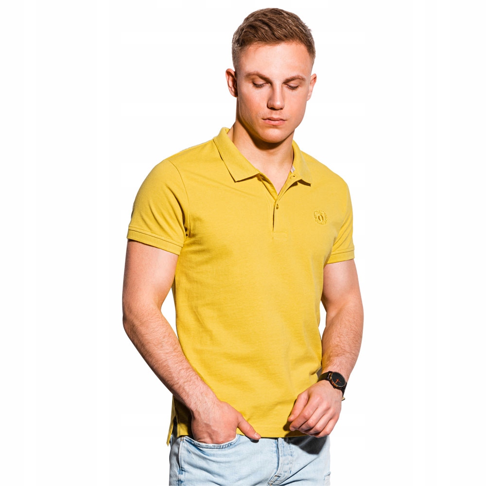 

Koszulka męska polo bez nadruku S1374 żółta M