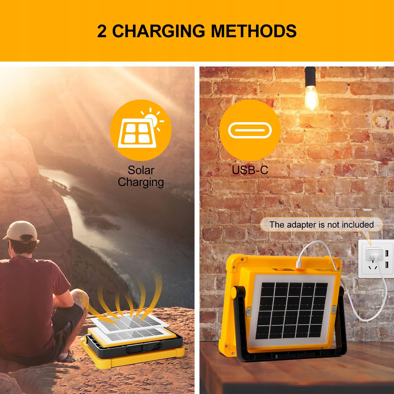 Nulmvic: LED SOLAR 100W 10000LM Portable Rechargeable Work Lamp — miniatura 2