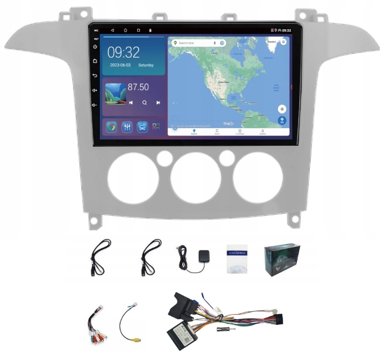 Gps Navigace Rádio Ford Smax Galaxy Carplay Android Auto 4GB 64GB