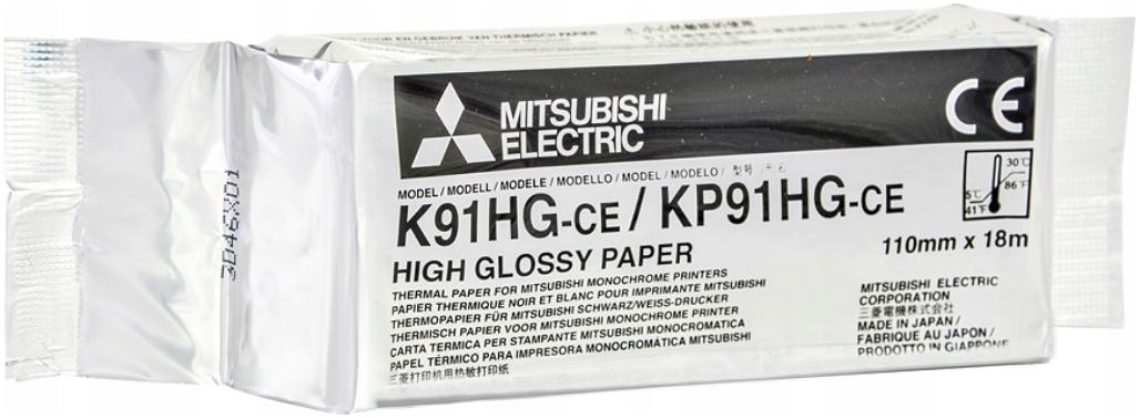 4 x Papier Do Videoprintera Usg Mitsubishi K-91HG 110MM X 18M Błyszczący