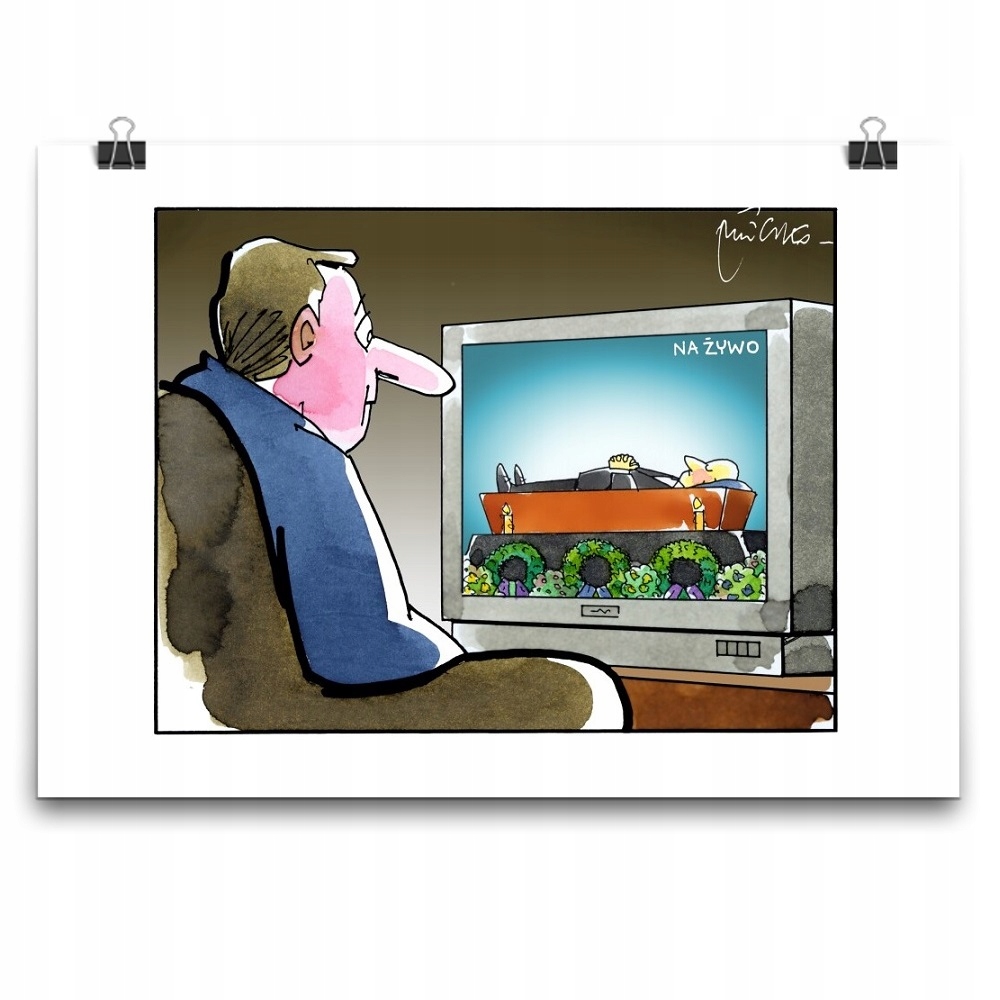 PLAKAT POLITYKA TELEWIZJA NA ŻYWO ANDRZEJ MLECZKO
