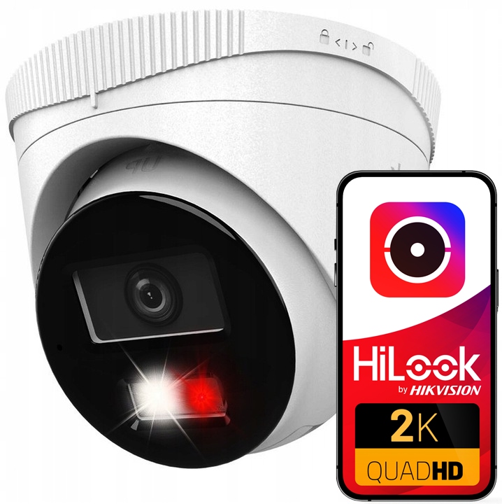 Ip Kamera 4MPX Hikvision Hilook IPCAM-T4-30DL Venkovní Led A Mikrofon