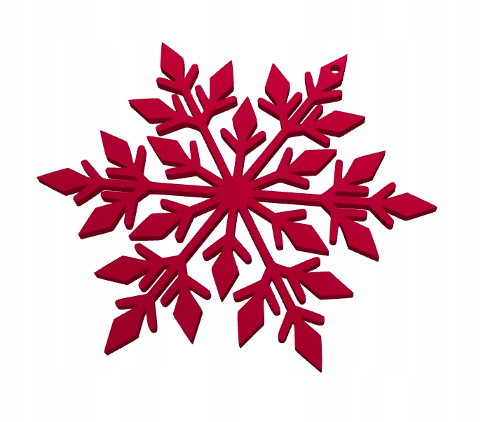 Zawieszka, ozdoba choinkowa, 11cm, wzór nr 1, Czerwona 2 Szt.