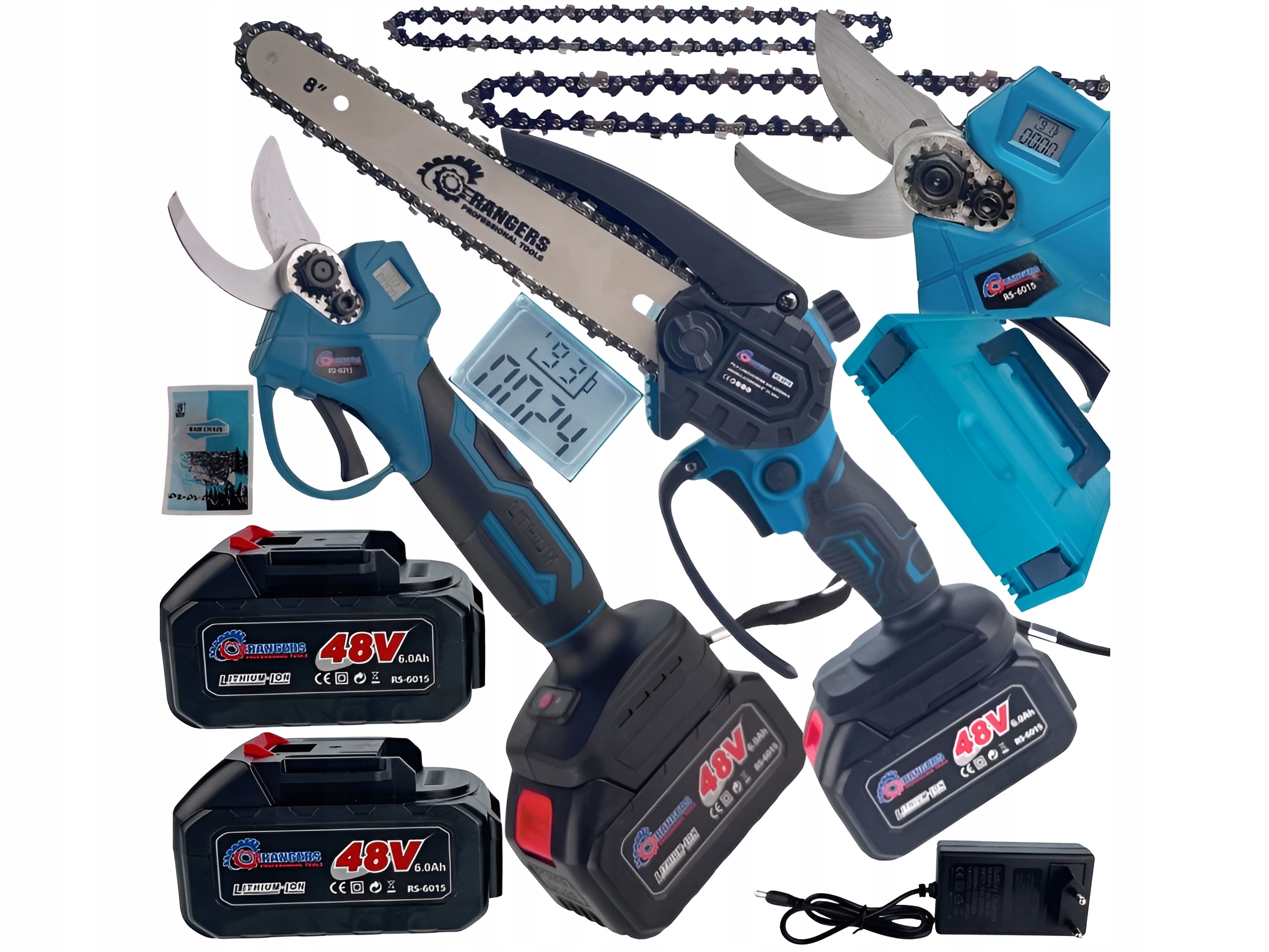 Sada 2V1 Akumulátorová Pila 6" Zahradní Nůžky Akumulátorová 2X 36V Větev