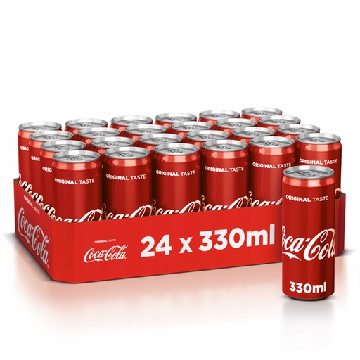 Coca cola puszka 24 x 330 ml (polska dystrybucja, nie Ukraina albo rosja)