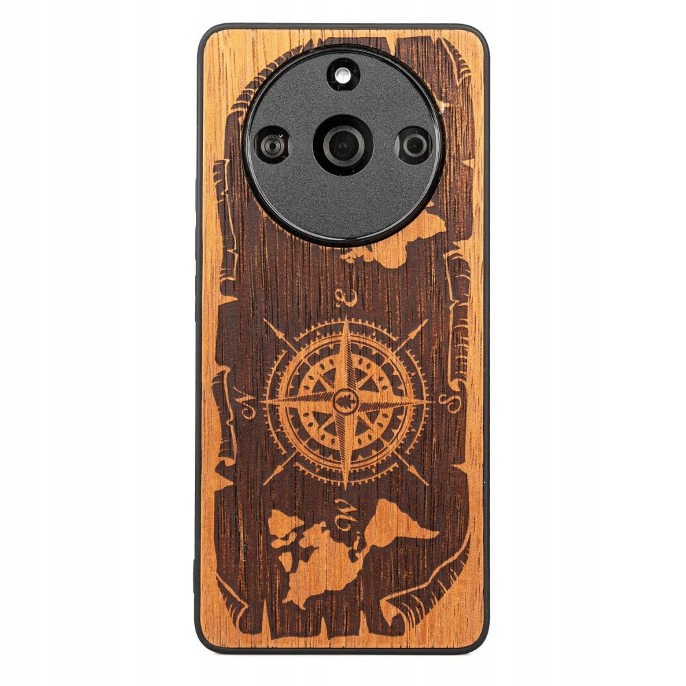 Dřevěné Pouzdro Bewood pro Realme 11 Pro 5G 11 Pro Plus 5G Růže Větrů Merbau