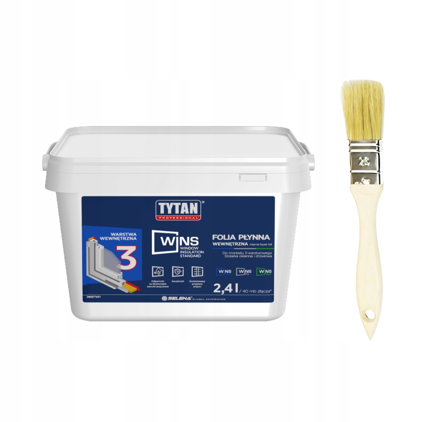 Titan Wins Fólie Tekutá 2,4 l Vnitřní Antracit Štětec Na Aplikaci