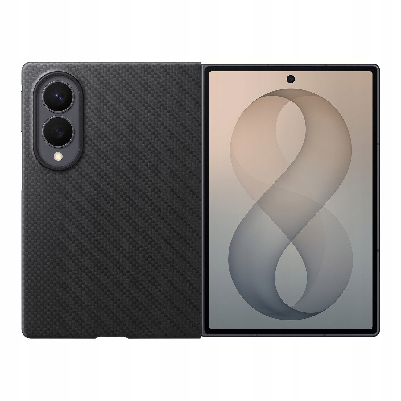 Puzdro Samsung Carbon Magnet Case pre Galaxy Z Fold 8 čierne EF-KF971SBE