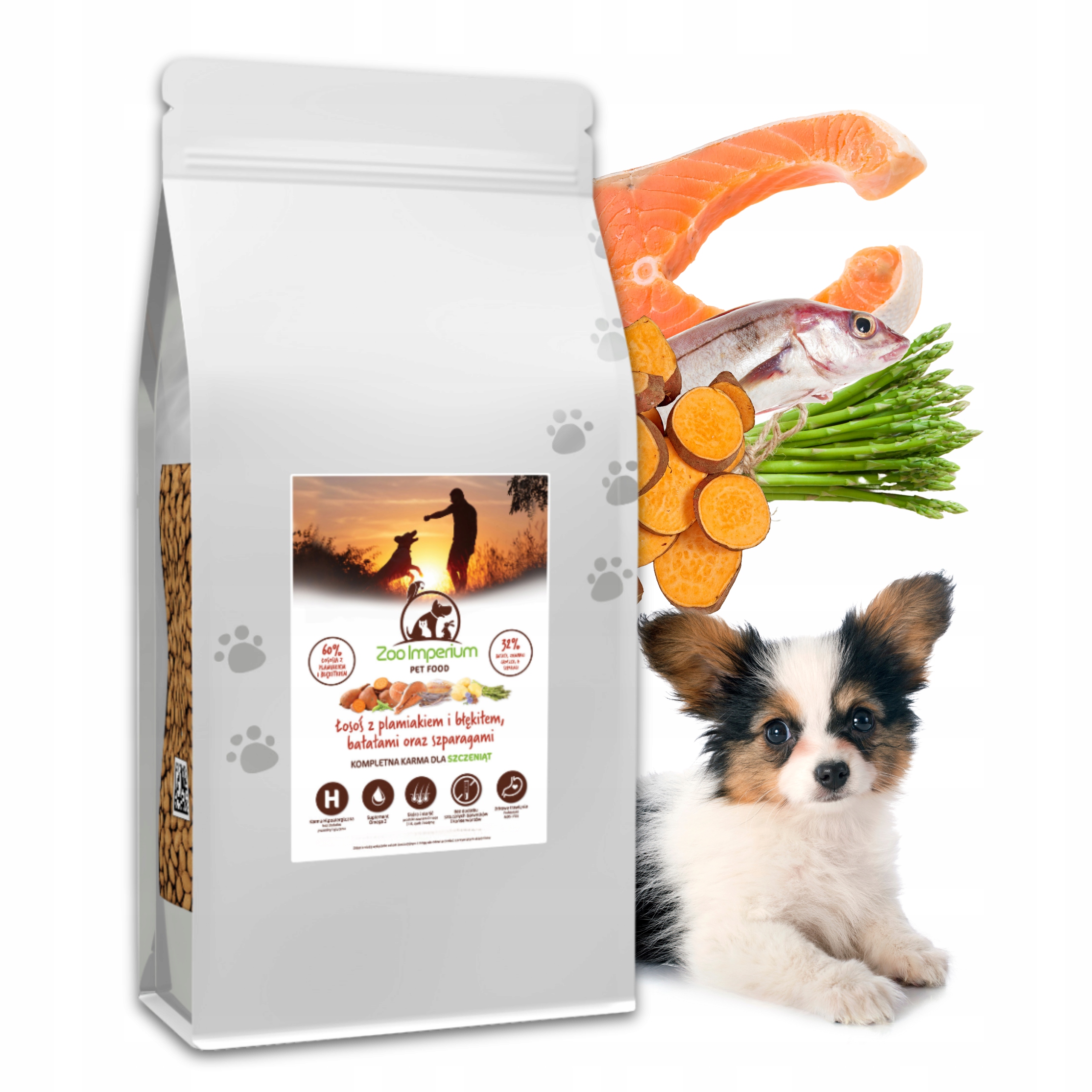 Suché Krmivo pro psa Štěňata Zoo Imperium Junior Losos s skvrnami 2 kg