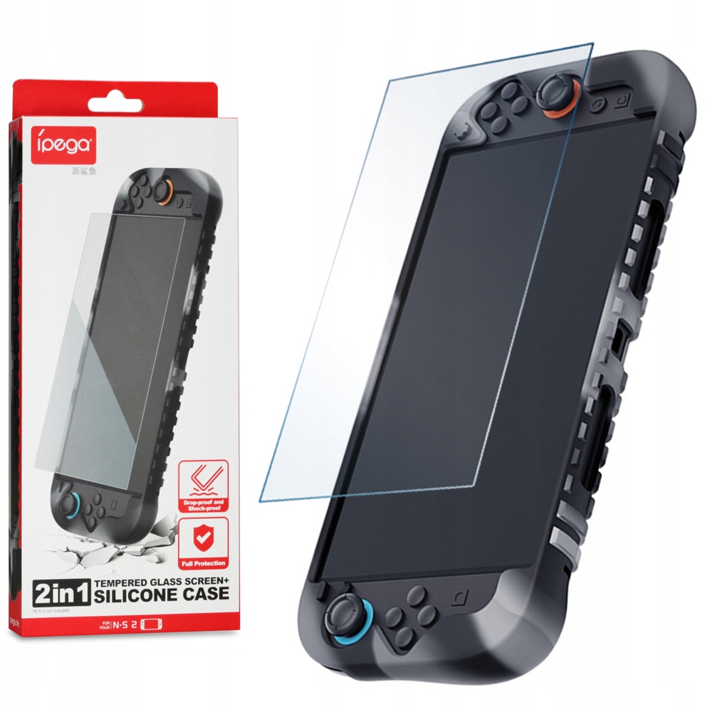 Zestaw 2w1 iPega silikonowe ETUI + SZKŁO ochronne do NINTENDO SWITCH 2