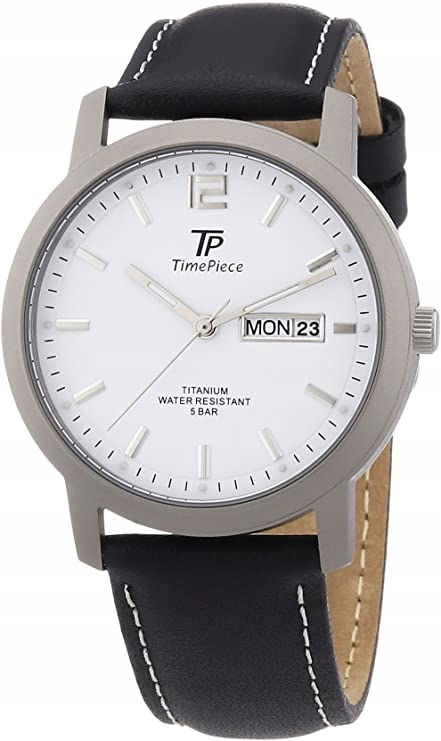 

Zegarek Męski Tytanowy Time Piece Kwarcowy Skóra