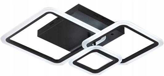 Stropná Led lampa Gordon 3 čierna |48W|kuchyňa|spálňa|obývacia izba|