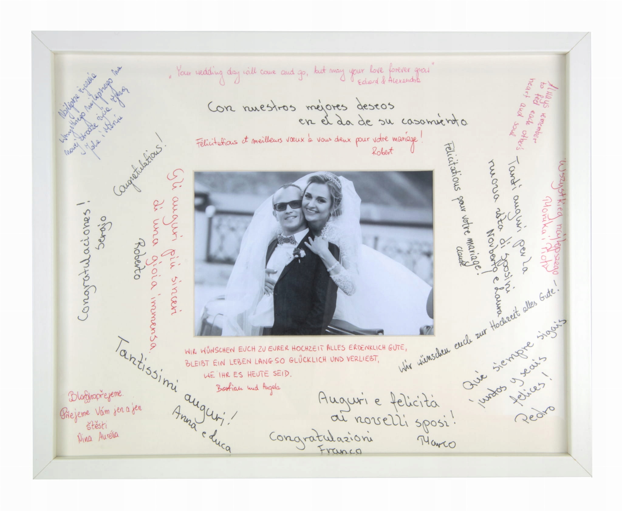 

Ramka na ślub biała duża 28x35 na podpisy plakat