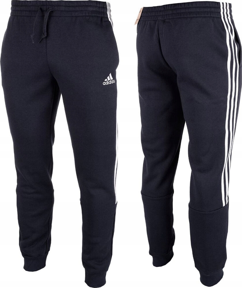 Pánské Kalhoty Adidas Essentials Tapered Cuff 3 Stripes Tmavě Modré vel. S