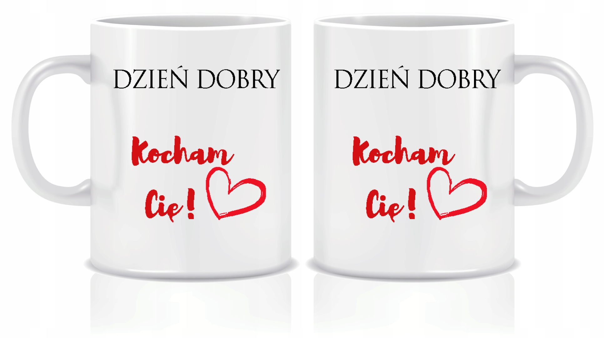 

Kubek Walentynki Dzień Dobry Kocham Cię + kartonik