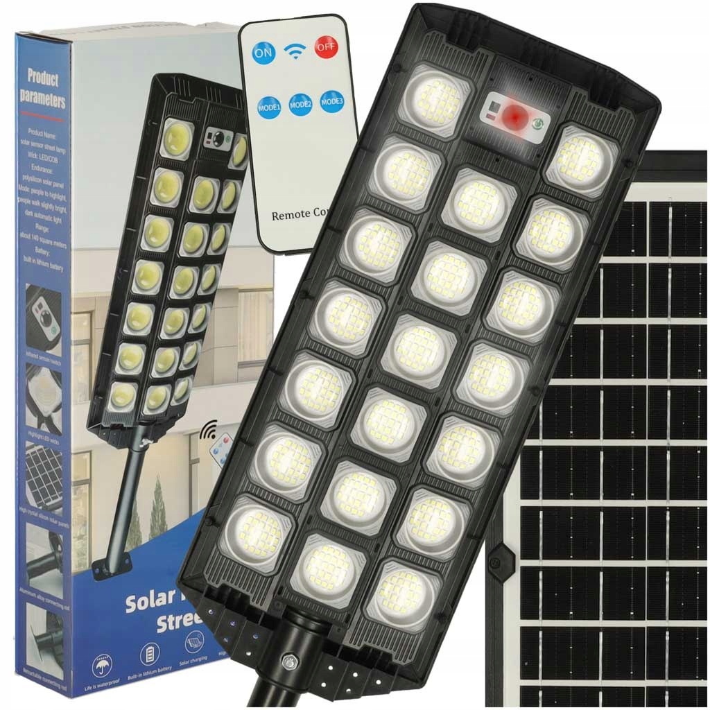Pouličná lampa Ikonka 60 W 20000 lm solárne napájanie