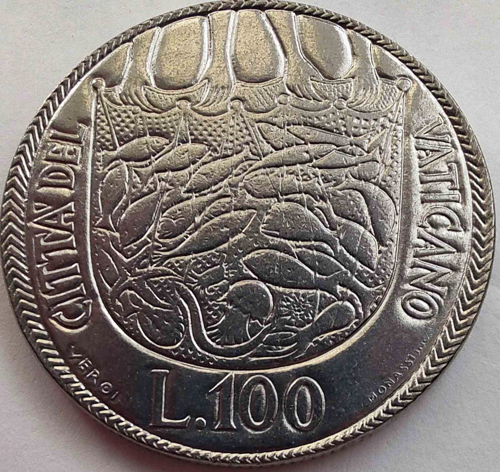 3142 - Watykan 100 lirów, 1975