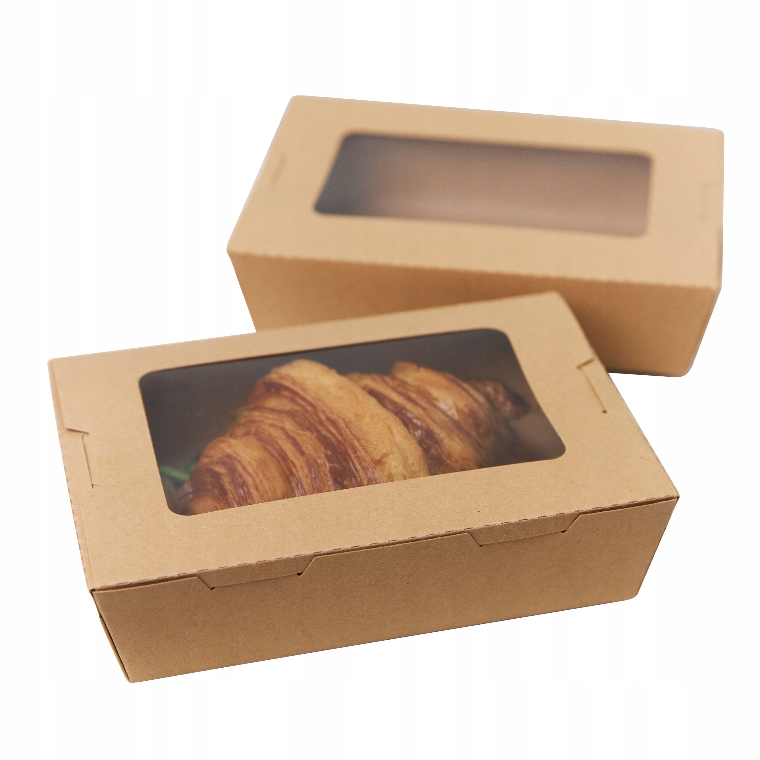 Obedový box s oknom Jednorazový papierový 1600 ml 200ks so sebou