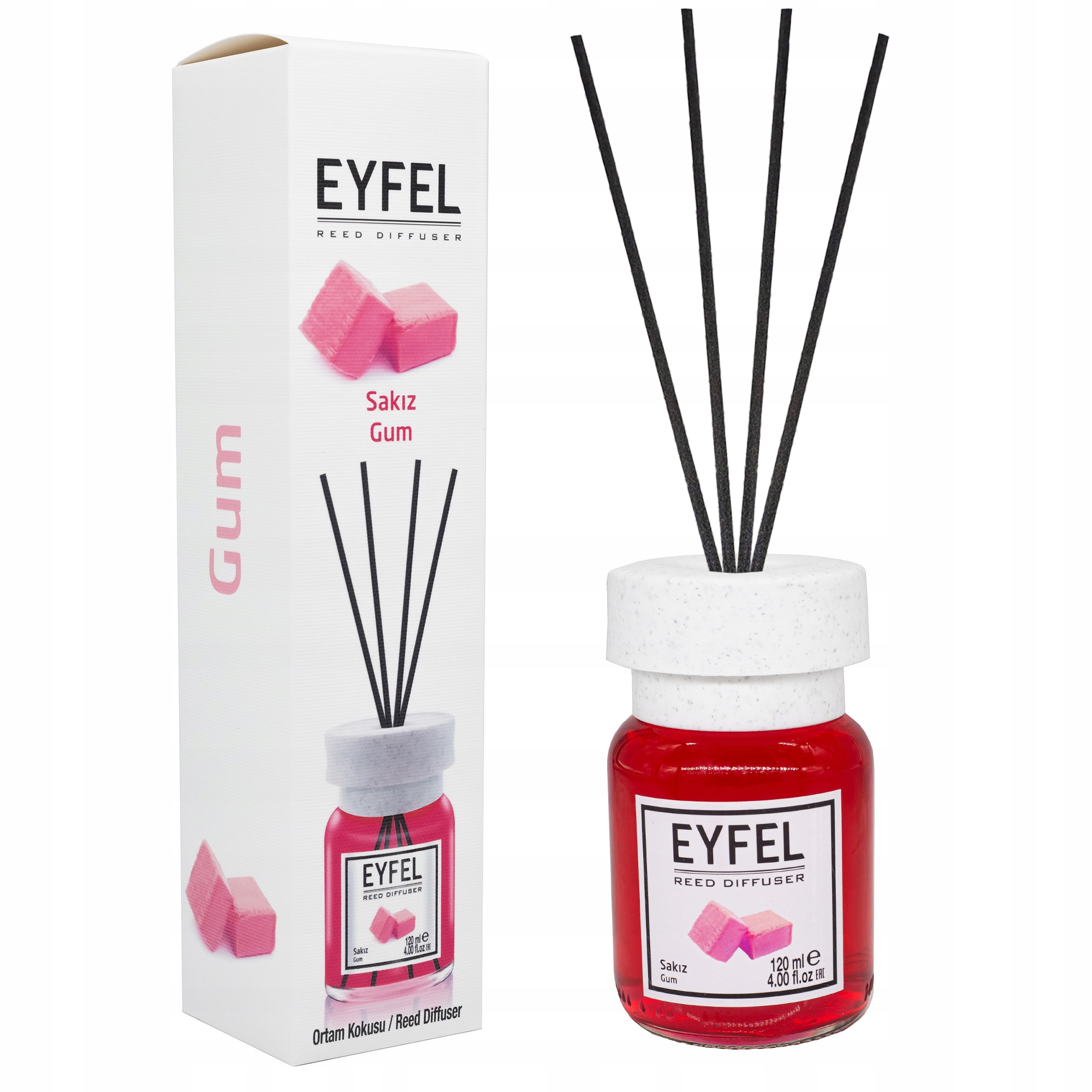 

Eyfel Dyfuzor Z Patyczkami Odświeżacz Bubble Gum