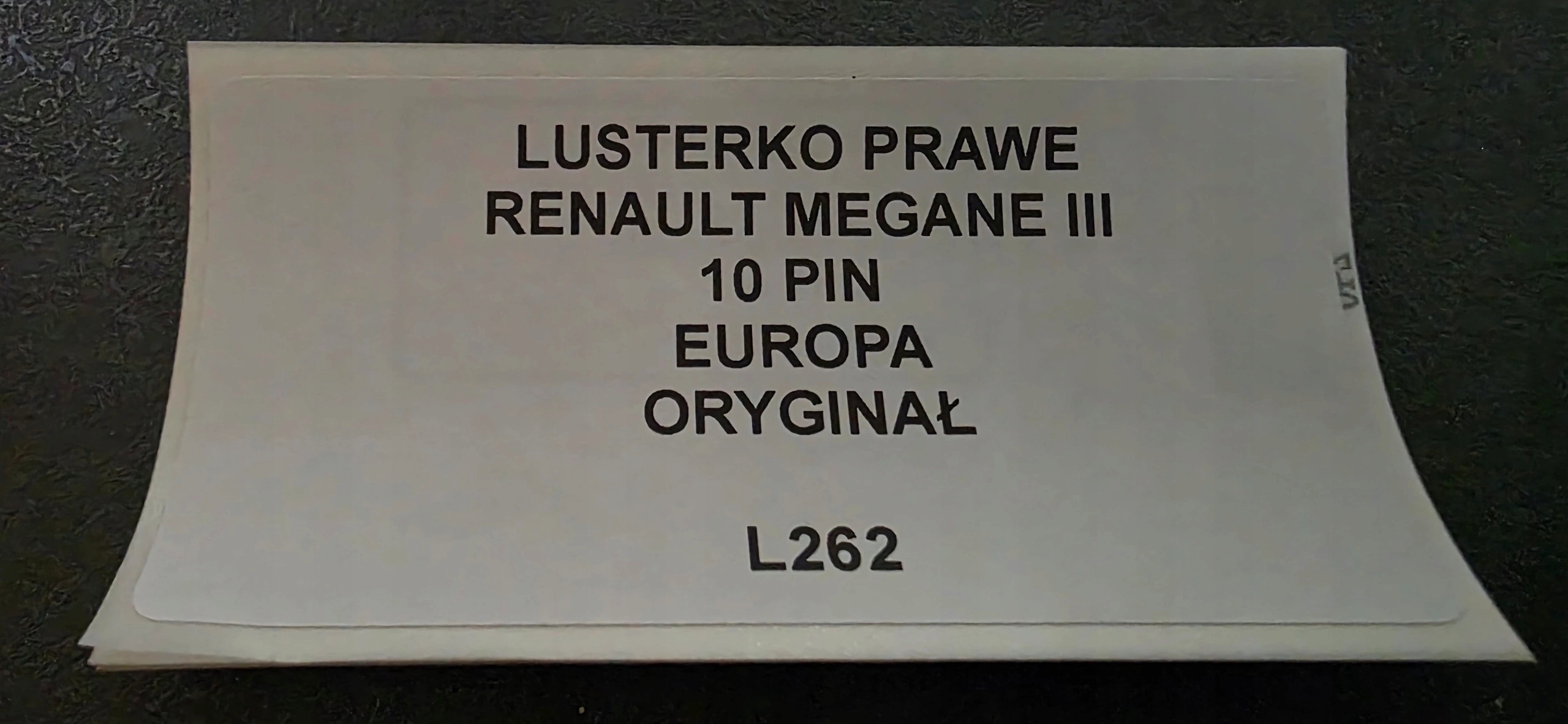 mirror right RENAULT MEGANE III 10 PIN original