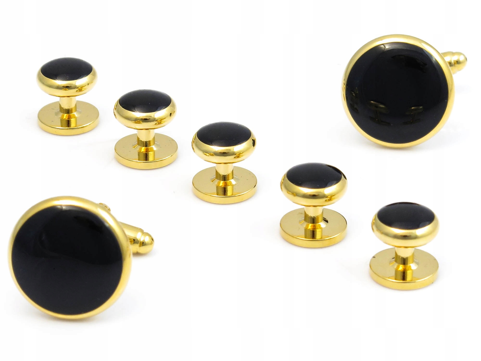 

Złote spinki i guziki do koszuli smokingowej H17