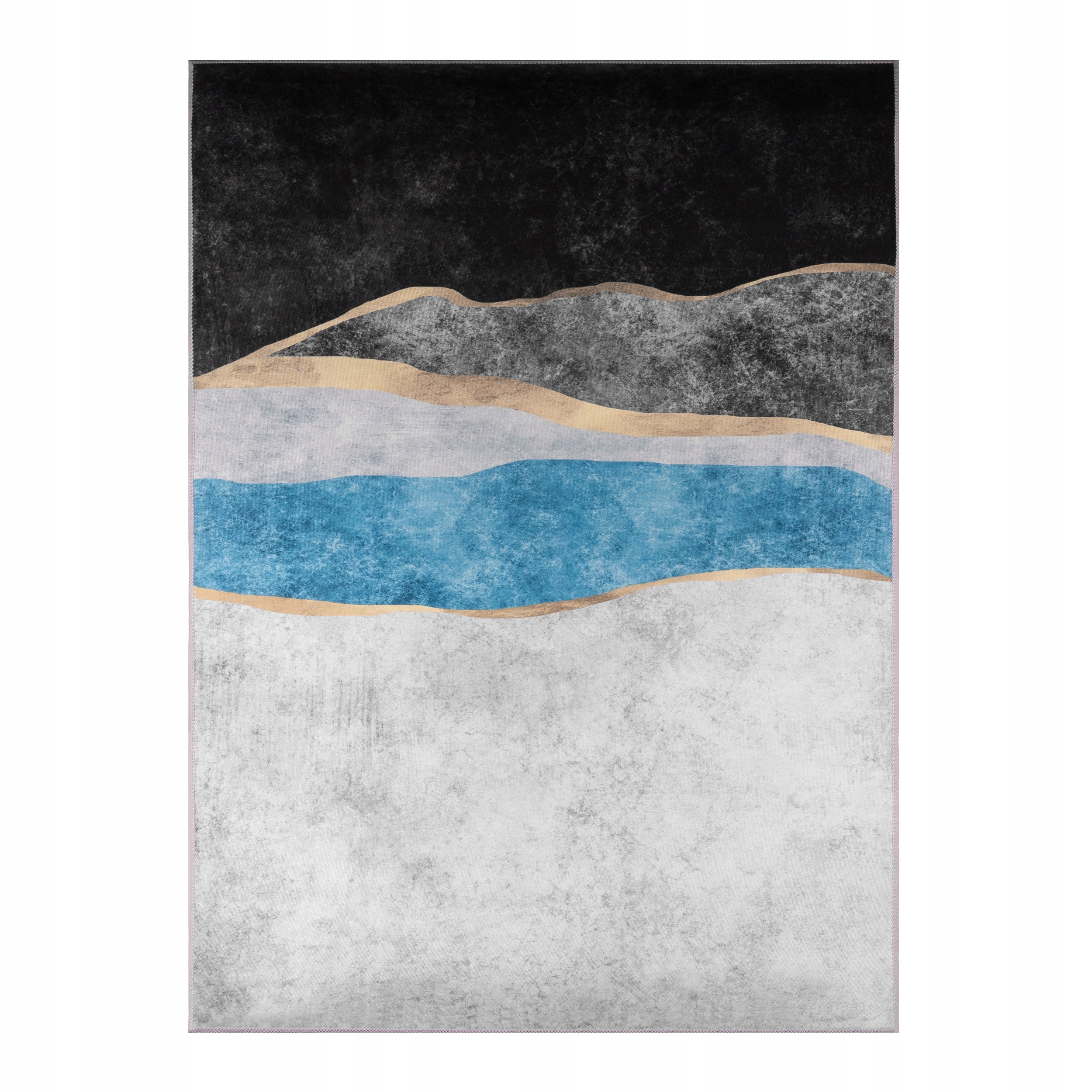 Koberec Do Obývacího Pokoje 160x220 CM Šedo-modrý Moderní Protiskluzový Bcf