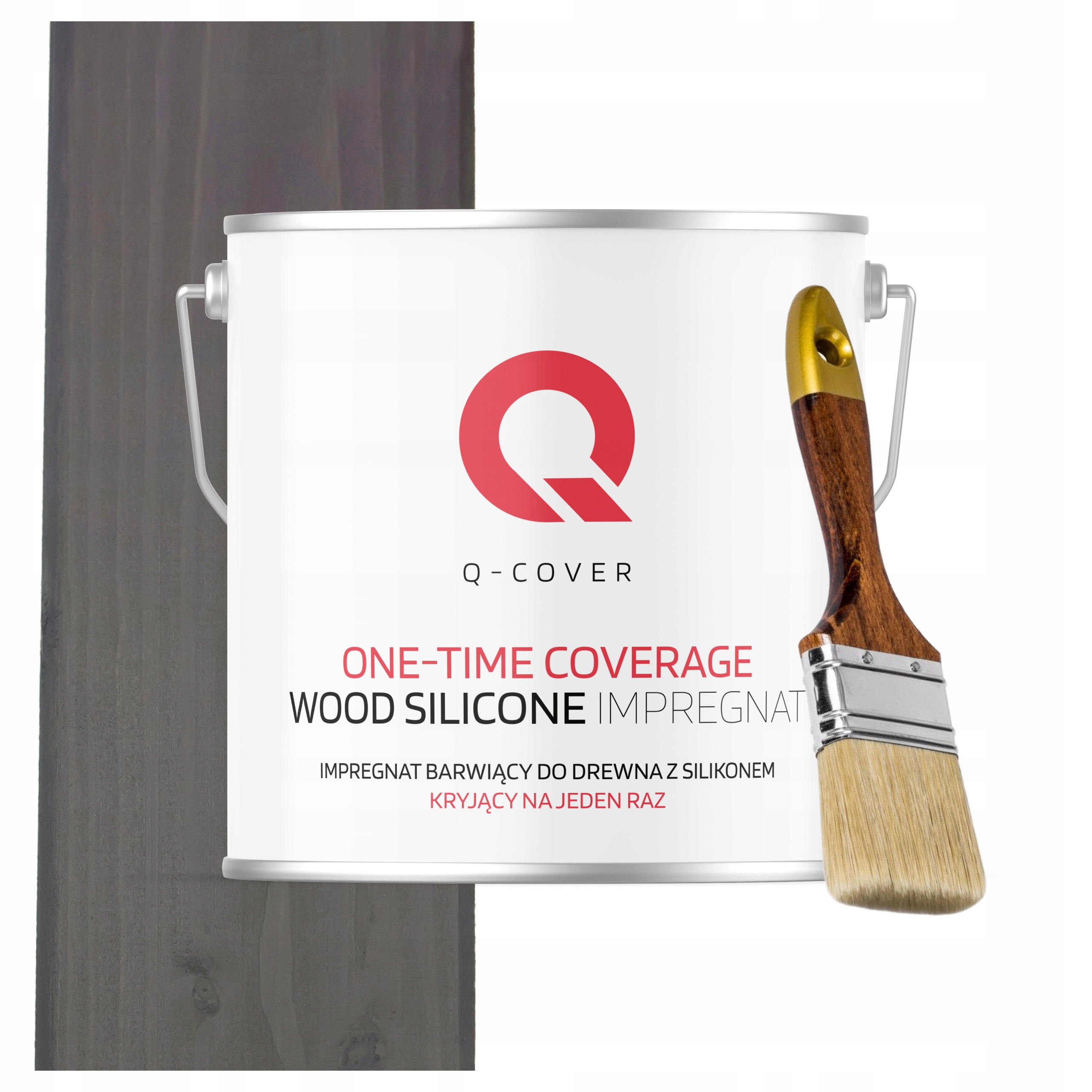 Barva Impregnát na dřevo Ochrana Barva v jednom 5 l Antracit 7016 Štětec