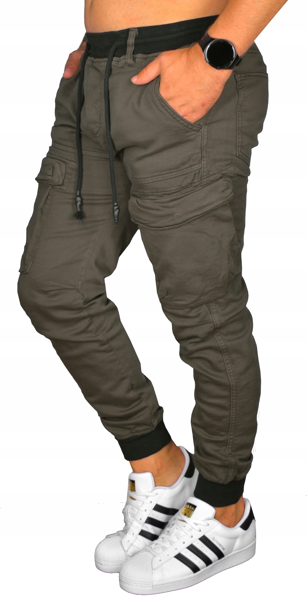 MĘSKIE JOGGERY BOJÓWKI SPODNIE ŚCIĄGACZE JAKOŚĆ Marka inna
