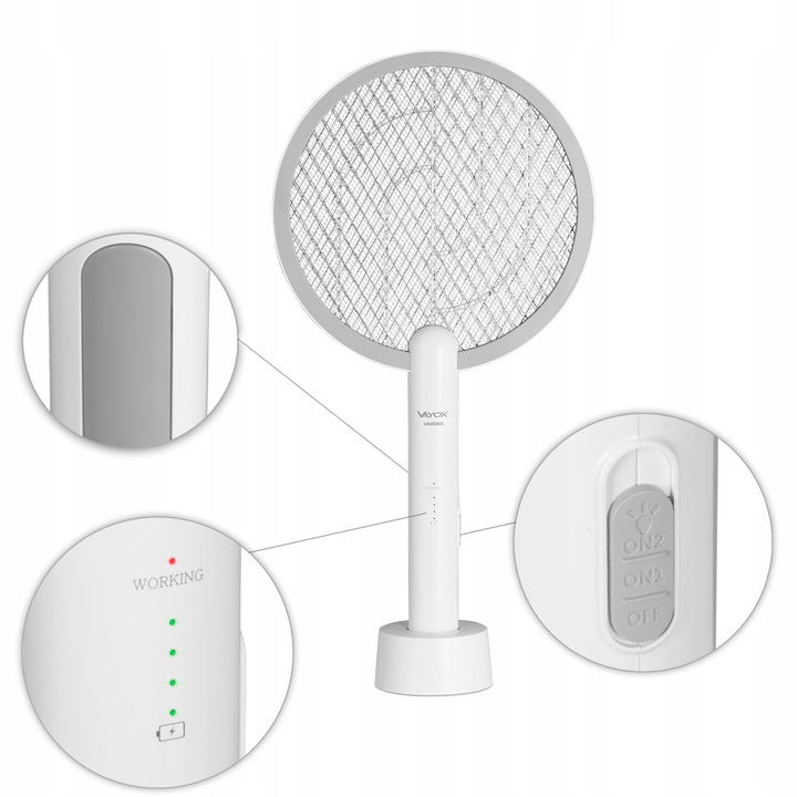 LAMPA NA KOMARY MUCHY OWADY ŁAPKA ELEKTRYCZNA 2W1 Waga produktu z opakowaniem jednostkowym 0.58 kg