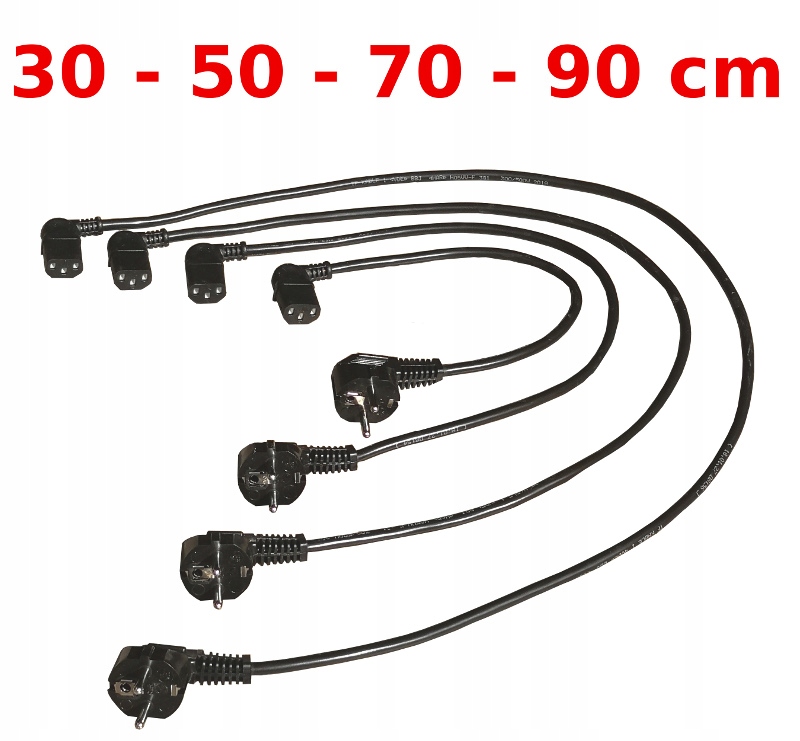 Polské napájecí kabely C13 Set 4 ks