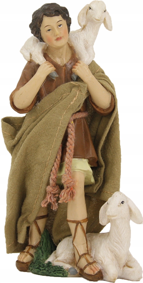 

Pasterz z owcami w ubraniu z mat., do figur 13cm