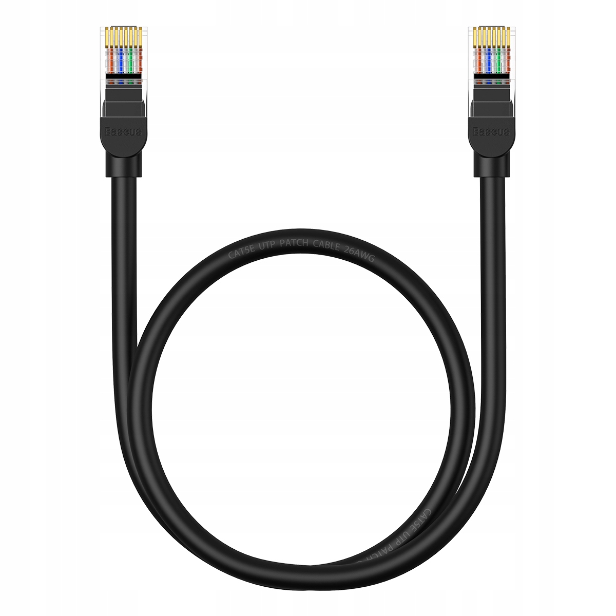 BASEUS KABEL SIECIOWY RJ45 LAN PRZEWÓD INTERNETOWY ETHERNET CAT5 0.5m Kolor czarny