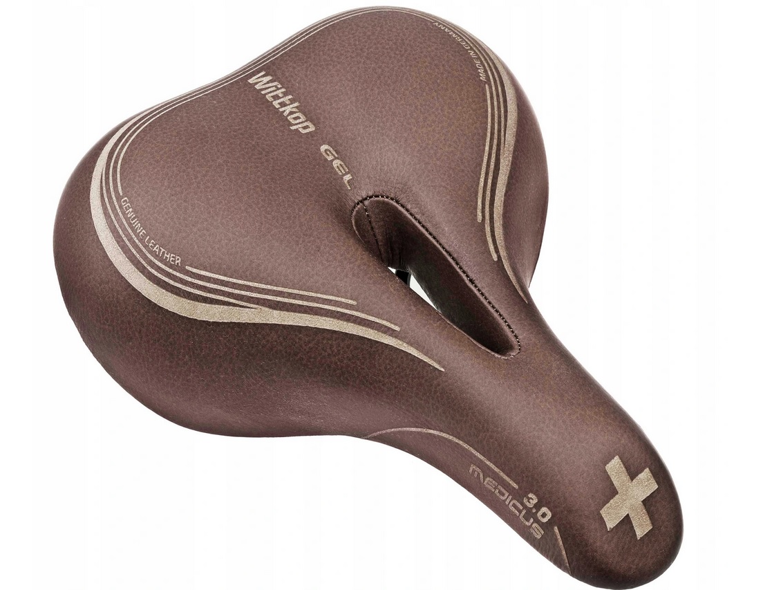 ŻELOWE SIODEŁKO WITTKOP MEDICUS 3.0 SKÓRZANE BROWN