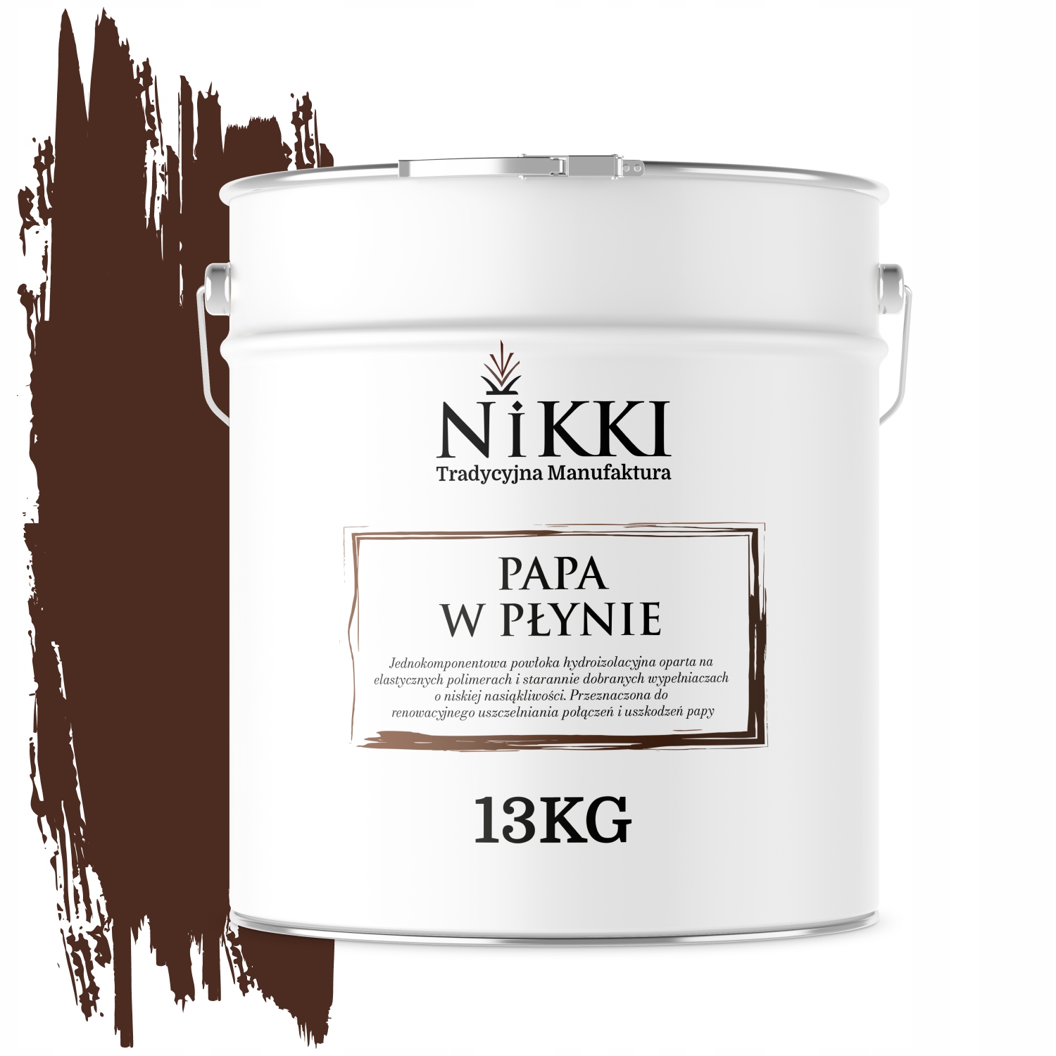 Tekutá Papa 13 Kg, Mrazuvzdorný Tesniaci Materiál, Vodotesná Farba, Teplá Hnedá