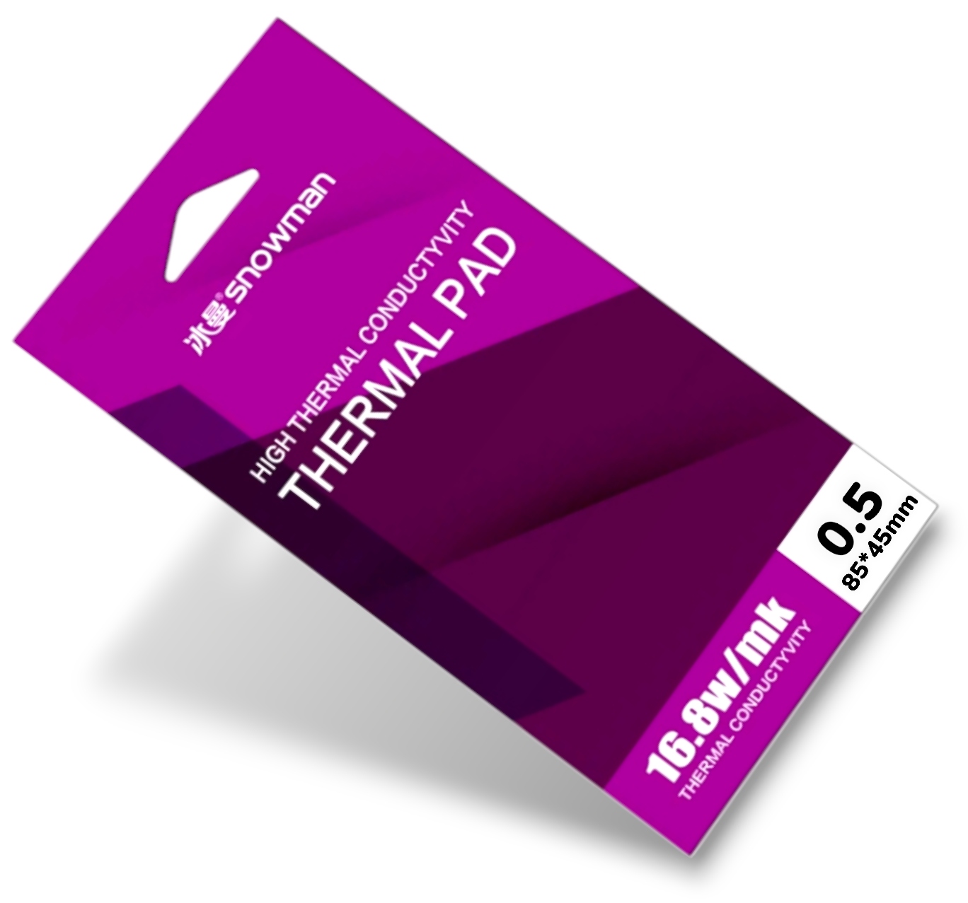 TERMOPAD SNOWMAN HIGH THERMAL CONDUCTYVITY 85x45 0,5mm 16,8W/mK GAMINGOWY Producent Snowman