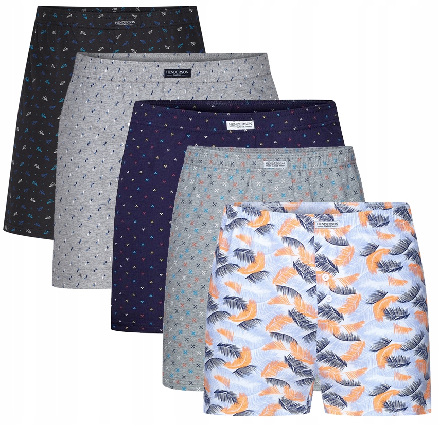 5 X Henderson Pánské Volné Boxerky 4XL