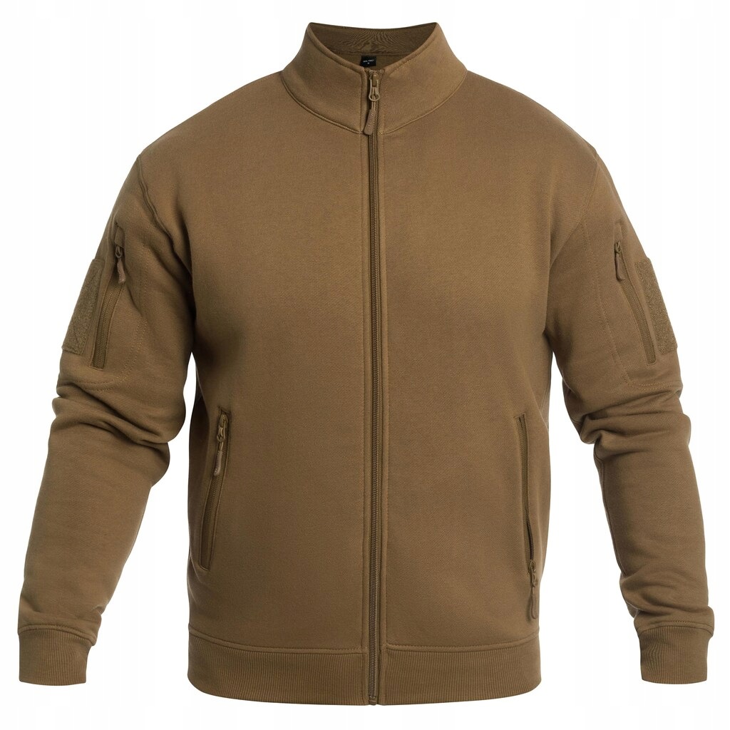 Rozepínací mikina bez kapuce Mil-Tec Tactical Sweatjacket Dark Coyote XXL