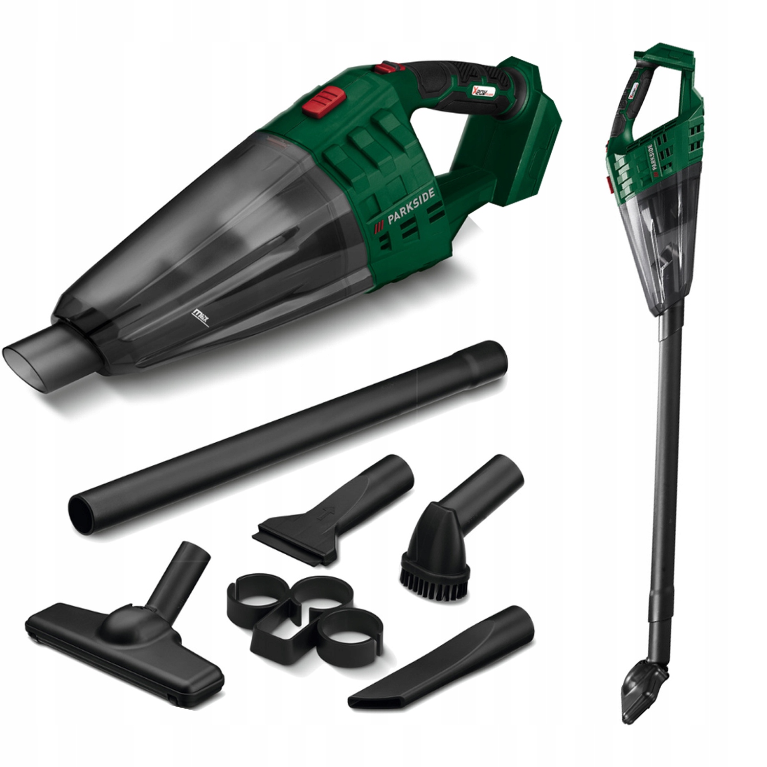 Bezprzewodowy Odkurzacz Akumulatorowy Ręczny Parkside Nowy Model 4 Dysze