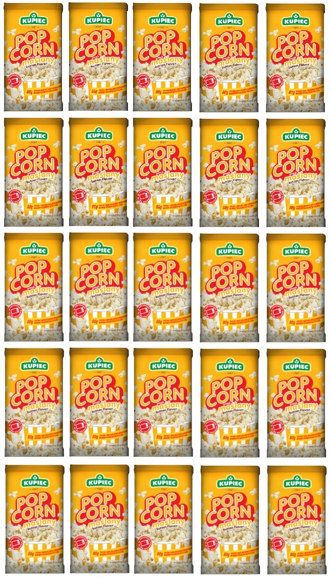 Levně 25 x 80 g Kupiec Popcorn s máslovou příchutí Karton