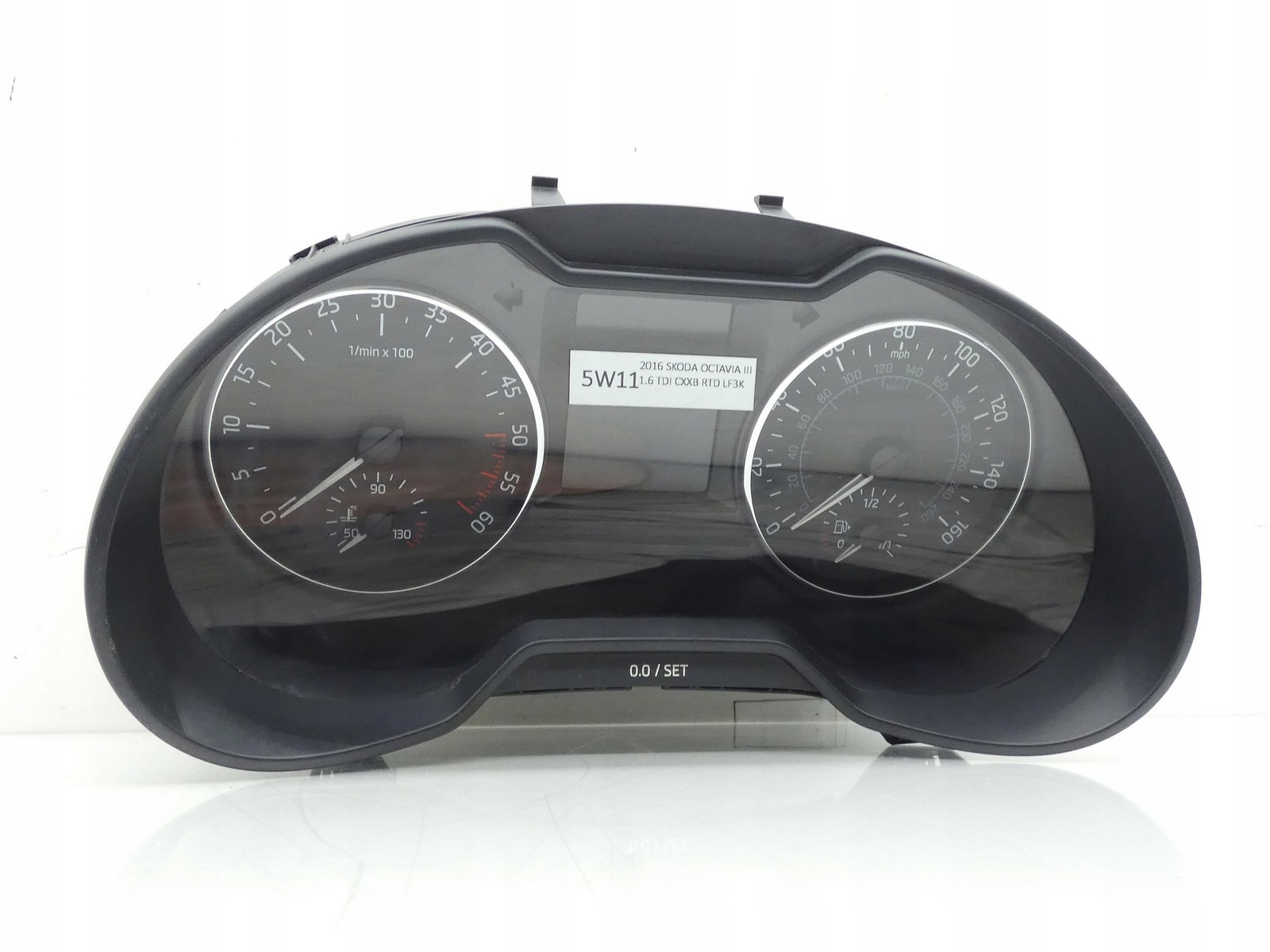 dials dials display SKODA OCTAVIA III 1.6 TDI CXX 5E0920921C UK