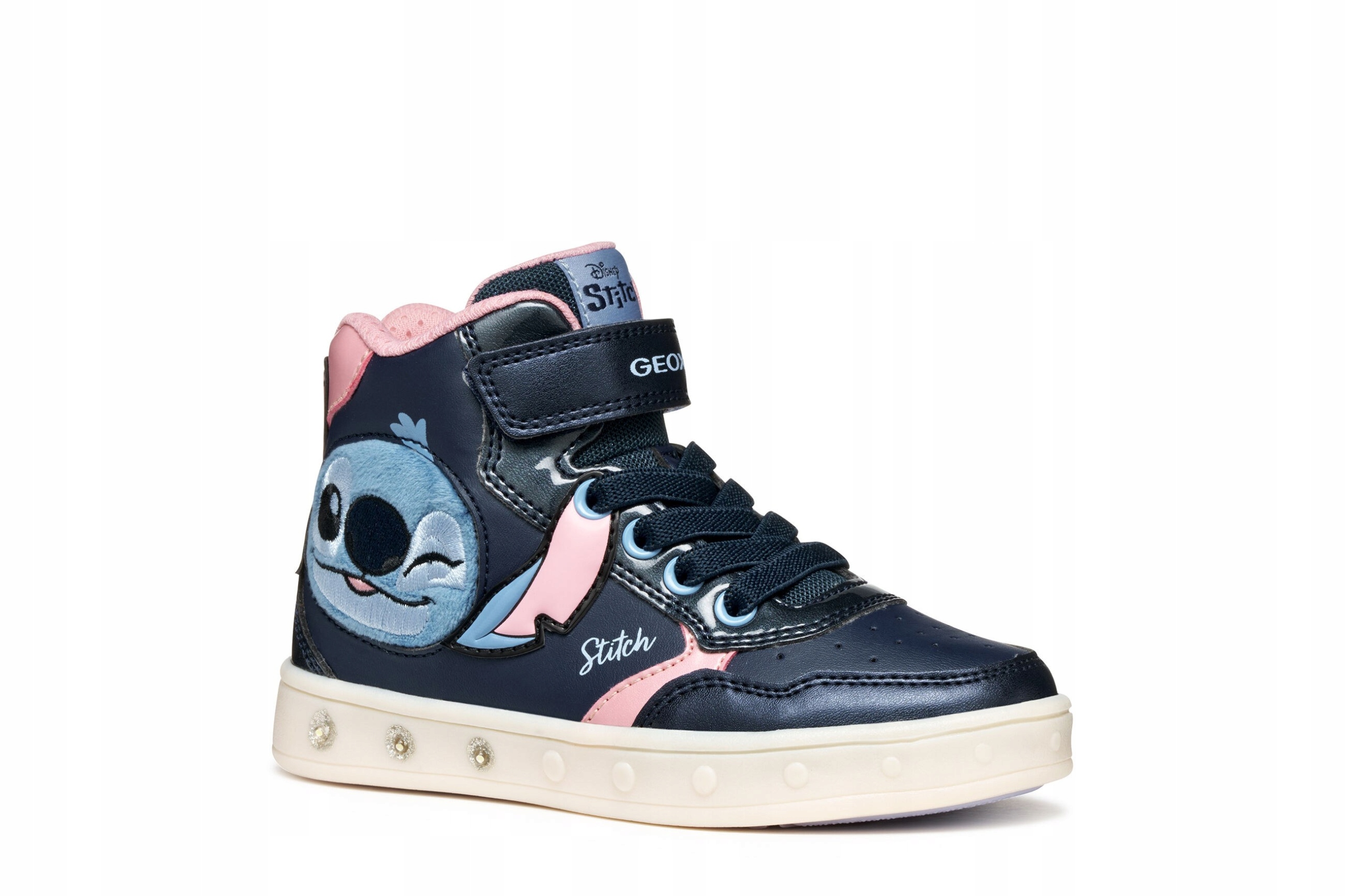Trampki Geox Skylin Disney Stitch Navy/pink Led Lights R.26