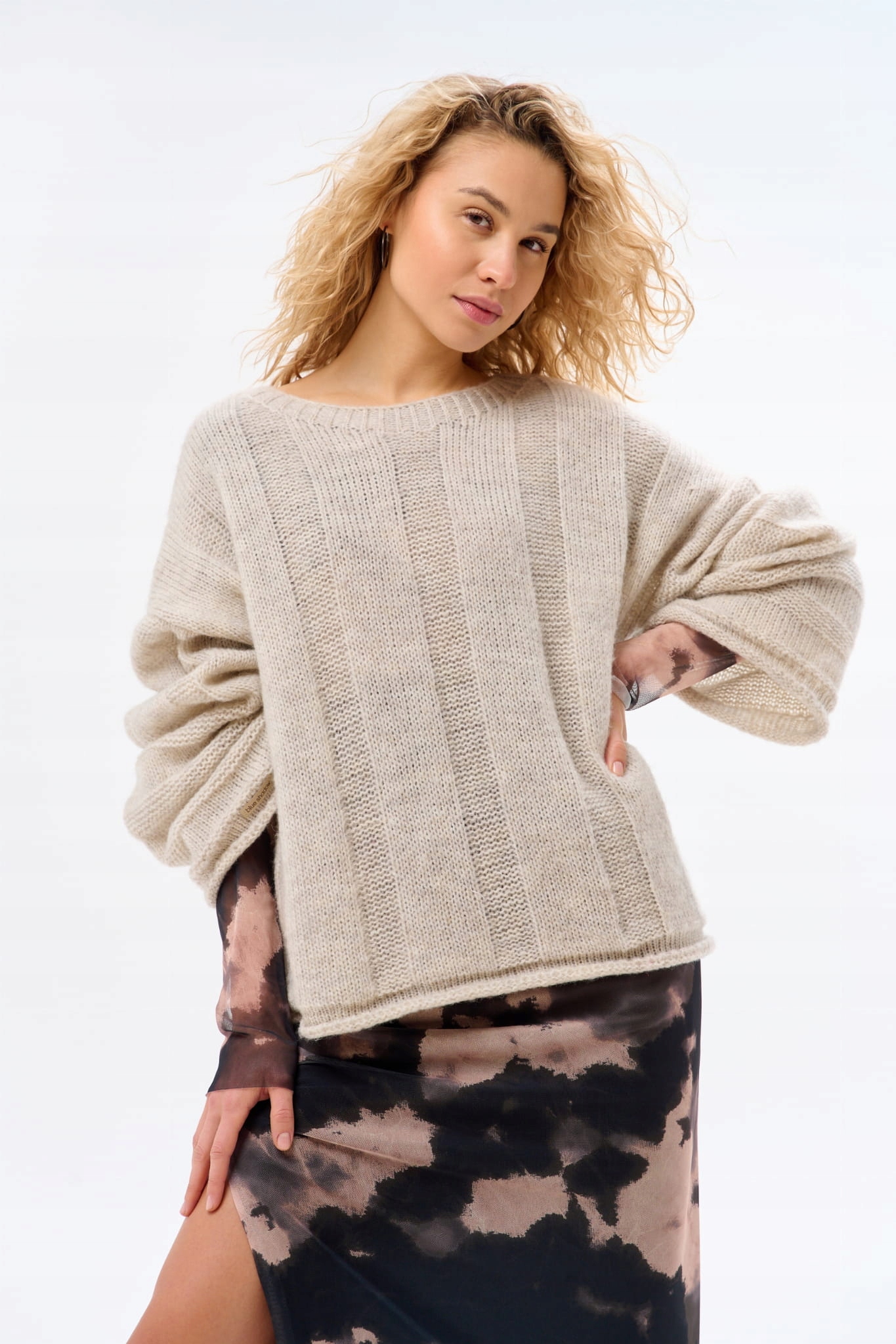 Šedý dámský svetr Levi blue shadow vel