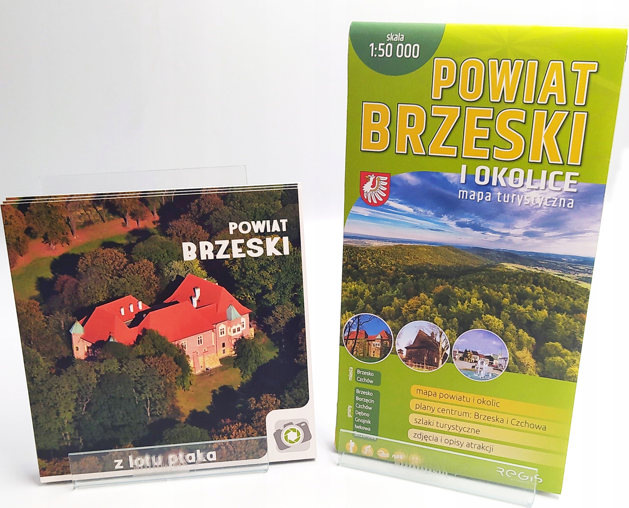 Powiat Brzeski z lotu ptaka + MAPA POWIATU zestaw