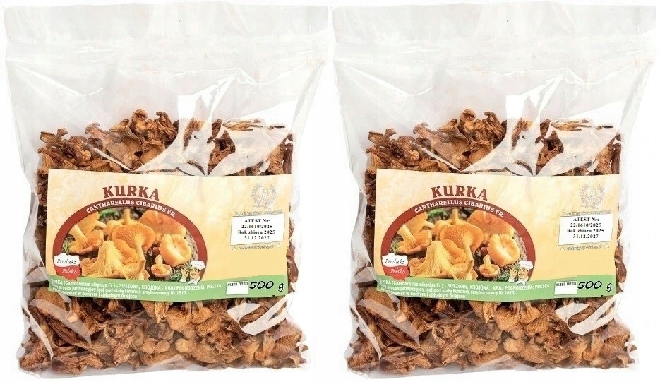 Krájená Kurka 10kg Extra Premium Nová Sbírka 2025 Pl Atest sušené houby